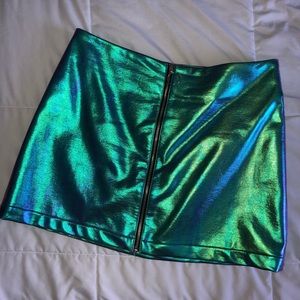 Holographic Mini Skirt